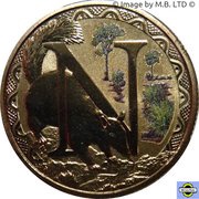 1 Dollar - Elizabeth II 4th Portrait - Alphabet Collection - Letter N, Australia, 2015-2017 reverse image