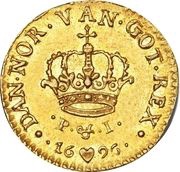 2 Ducats - Christian V, Denmark, 1694-1696 reverse image