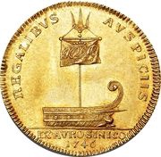 2 Ducats - Frederik V Danish Asiatic Co. Gold, Denmark, 1746 reverse image