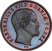 1 Rigsbankskilling - Frederik VII type 2 obverse image