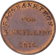 4 Skilling - Frederik VI Rigsbank Token reverse image