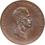 1 Speciedaler - Frederik VI Copper pattern strike obverse image