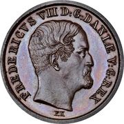1 Skilling Rigsmønt - Frederik VII Pattern obverse image