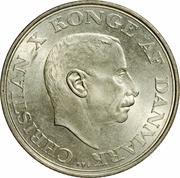 2 Kroner - Christian X Silver Jubilee of Reign obverse image