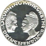 200 Kroner - Margrethe II Silver Wedding Anniversary obverse image