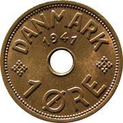 1 Øre - Christian X reverse image