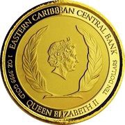 10 Dollars - Elizabeth II Sisserou Parrot; Colourised obverse image
