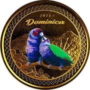 10 Dollars - Elizabeth II Sisserou Parrot; Colourised reverse image
