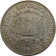 ½ Peso Human Rights, Bonó, Espaillat, Rojas obverse image