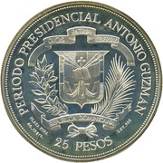 25 Pesos Visit of Pope John Paul II obverse image