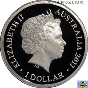 1 Dollar - Elizabeth II 4th Portrait - Year of the Rooster - Silver Proof obverse image