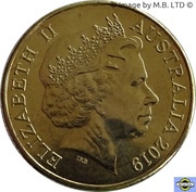 1 Dollar - Elizabeth II 4th Portrait - The Great Aussie Coin Hunt - Letter E obverse image