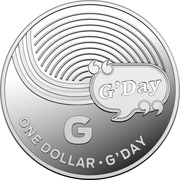 1 Dollar - Elizabeth II 4th Portrait - The Great Aussie Coin Hunt - Letter G - Silver Proof, Australia, 2019 reverse image