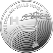 1 Dollar - Elizabeth II 4th Portrait - The Great Aussie Coin Hunt - Letter H - Silver Proof, Australia, 2019 reverse image