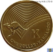 1 Dollar - Elizabeth II 4th Portrait - The Great Aussie Coin Hunt - Letter K, Australia, 2019 reverse image