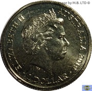 1 Dollar - Elizabeth II 4th Portrait - The Great Air Race - Caudron G4 obverse image