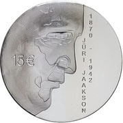 15 Euros Jüri Jaakson reverse image