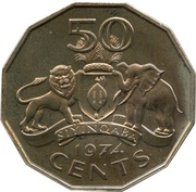 50 Cents - Sobhuza II reverse image