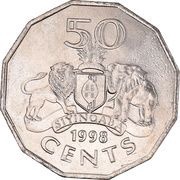 50 Cents - Mswati III 2nd portrait reverse image