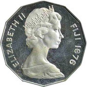 50 Cents - Elizabeth II 2nd portrait; Silver Proof Issue obverse image