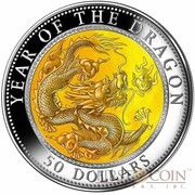 50 Dollars - Elizabeth II Year of the Dragon, Fiji, 2012 reverse image