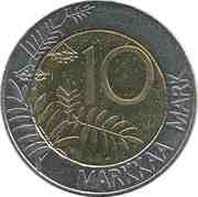 10 Markkaa reverse image