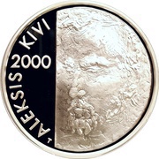 100 Markkaa Aleksis Kivi author, Finland, 2000 reverse image