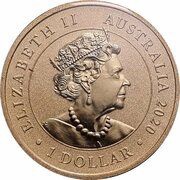 1 Dollar - Elizabeth II 6th Portrait - Year of the Mouse obverse image