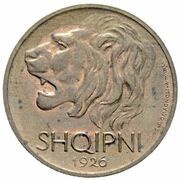 5 Qindar Leku Prova obverse image
