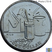1 Dollar - Elizabeth II 6th Portrait - The Great Aussie Coin Hunt 2 - Letter M, Australia, 2021 reverse image