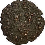 Double Tournois - Henri III Lyon mint; 2nd type reverse image