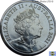 1 Dollar - Elizabeth II 6th Portrait - The Great Aussie Coin Hunt 2 - Letter R obverse image