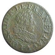 Double Tournois - Louis XIII Paris mint; 5th type obverse image
