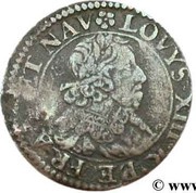 Double Tournois - Louis XIII Stenay mint; 11th type obverse image