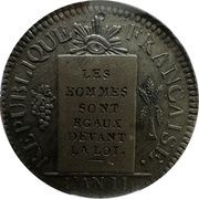 1 sol aux balances Française, type daté obverse image