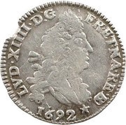 4 Sols with 2 Ls of Bearn - Louis XIV obverse image