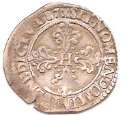 ½ Franc with goffered collar - Henri III, France, 1578-1587 reverse image