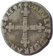 Huitième d'écu - Charles X Cardinal de Bourbon obverse image