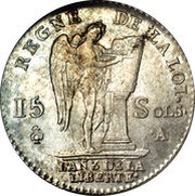 15 Sols - Louis XVI "FRANÇOIS", France, 1791-1793 reverse image