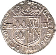 ¼ Écu - Henri IV Navarre, France, 1590-1610 reverse image