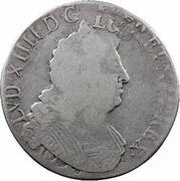 Ecu of Dauphiné with insignia - Louis XIV obverse image
