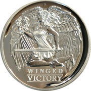 1 Dollar - Elizabeth II 6th Portrait - Winged Victory - Silver Proof - High Relief, Australia, 2021 reverse image