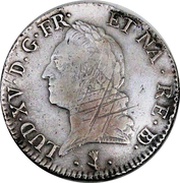 Ecu de Béarn dit "à la vieille tête" - Louis XV obverse image