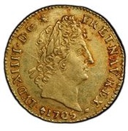 Gold Louis with insignia - Louis XIV obverse image