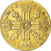 1 Gold Louis with Sun - Louis XV reverse image