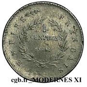 1 Centimes - Napoléon I pattern of Tiolier reverse image
