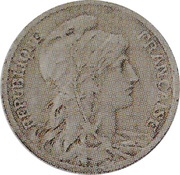 1 centime Daniel-Dupuis Essai en argent sur flan mat obverse image