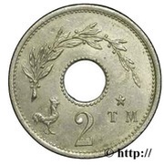 Essai de 2 centimes en nickel reverse image
