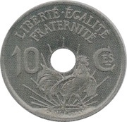 10 centimes Essai en nickel de Pillet, France, 1913 reverse image