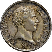 ¼ Franc - Napoléon I African head obverse image